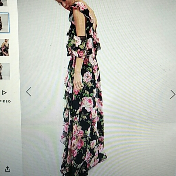 ASOS Wrap Maxi dress in dark floral print - Picture 4 of 4